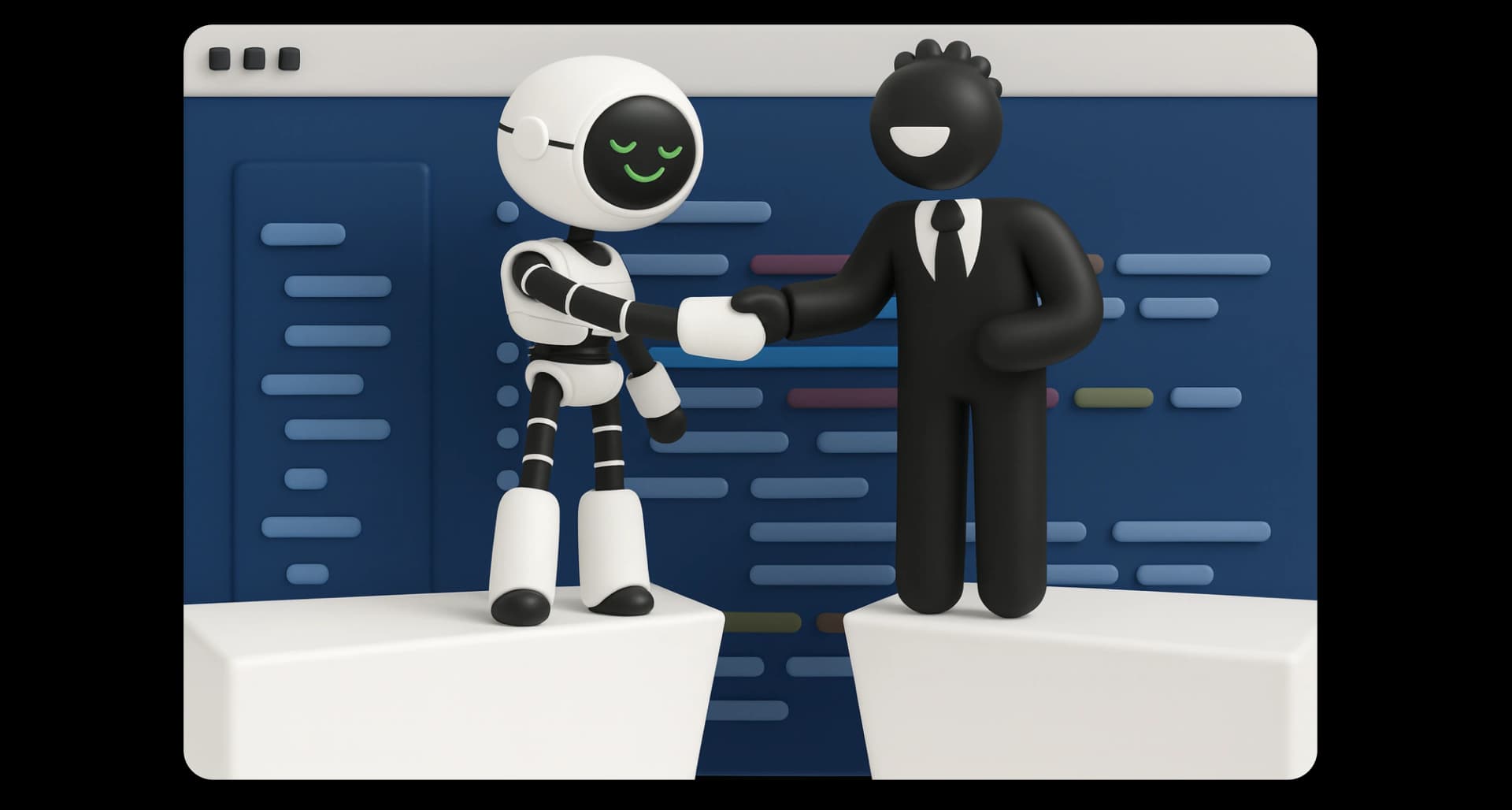 AI and biotech imagery - circuits morphing into DNA strands